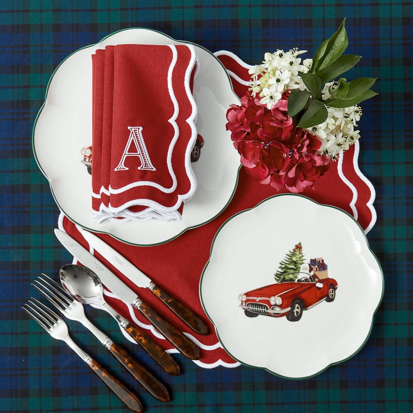 Berry Red Katherine Placemats (Set of 4)