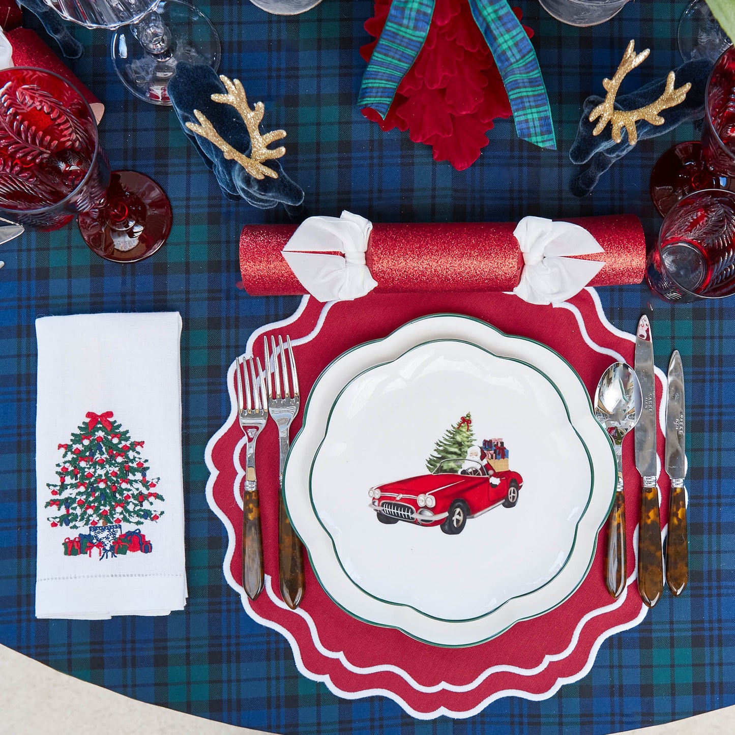 Berry Red Katherine Placemats (Set of 4)