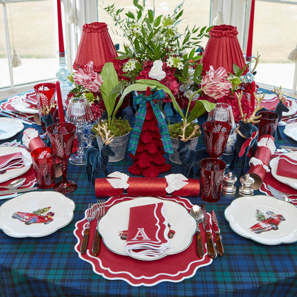 Berry Red Katherine Placemats (Set of 4)