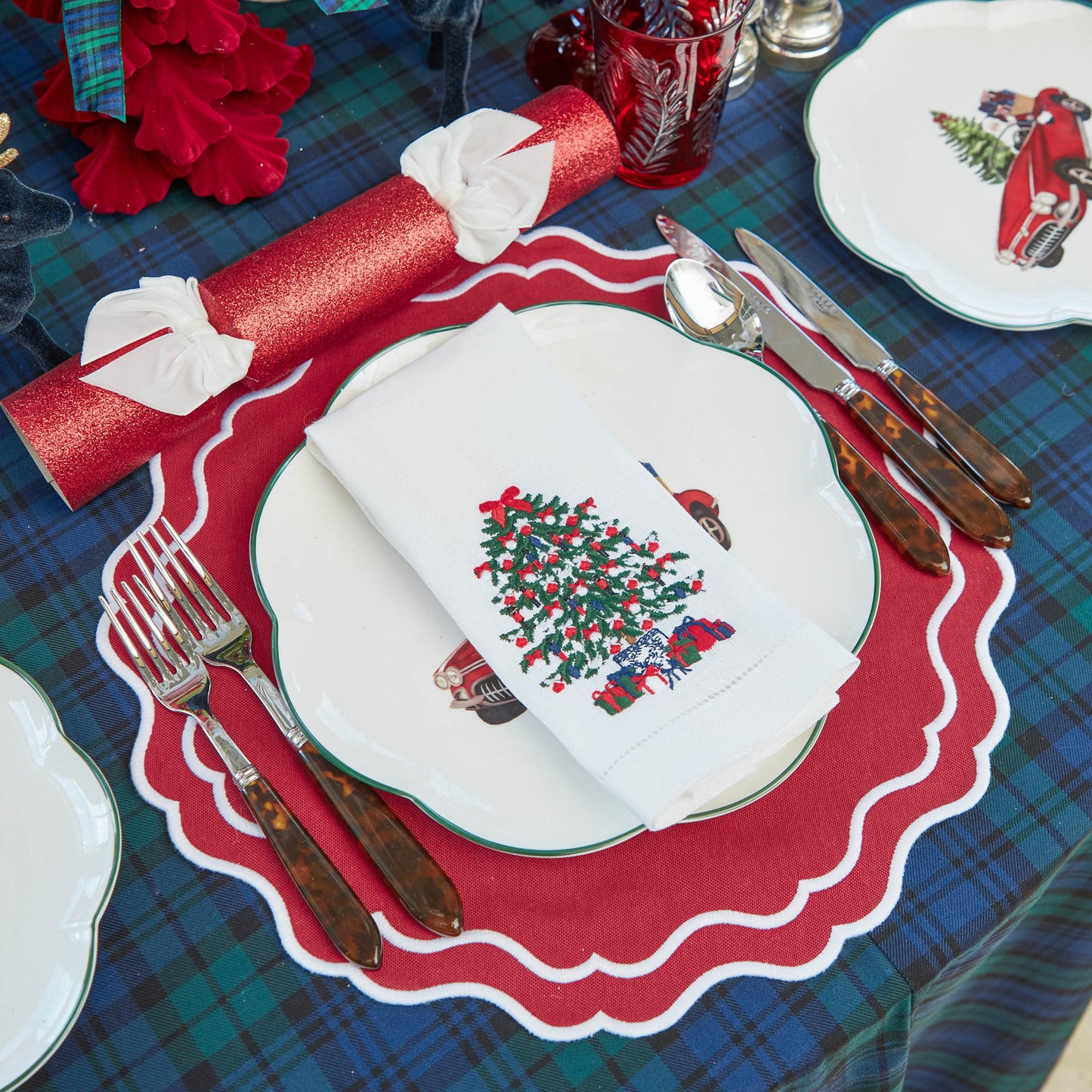 Berry Red Katherine Placemats (Set of 4)