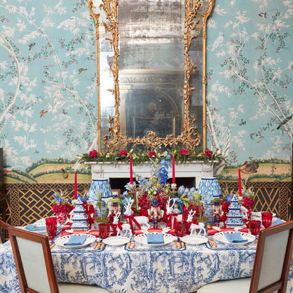 Blue Isla Toile Tablecloth