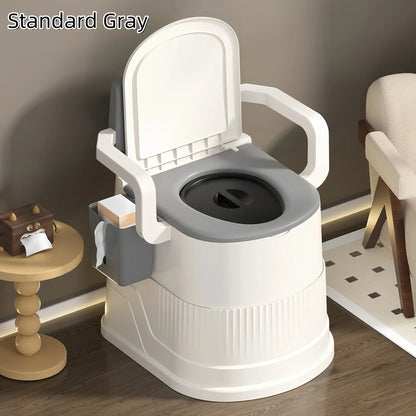 Portable Travel Toilet Chair for Adults Odor-proof, Easy-to-Clean Sanitary Camping Toilet