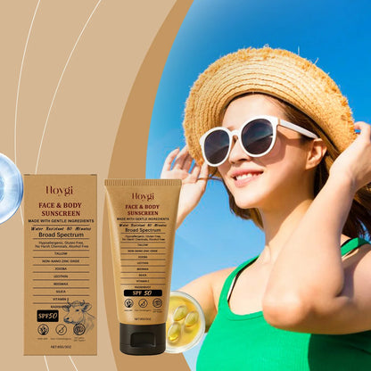 Hoygi 85g Beef Tallow Sunscreen Cream Spf50 Body Face Lasting Sun Protection Nourish Soothing Redness Refreshing Skin Sunscreen