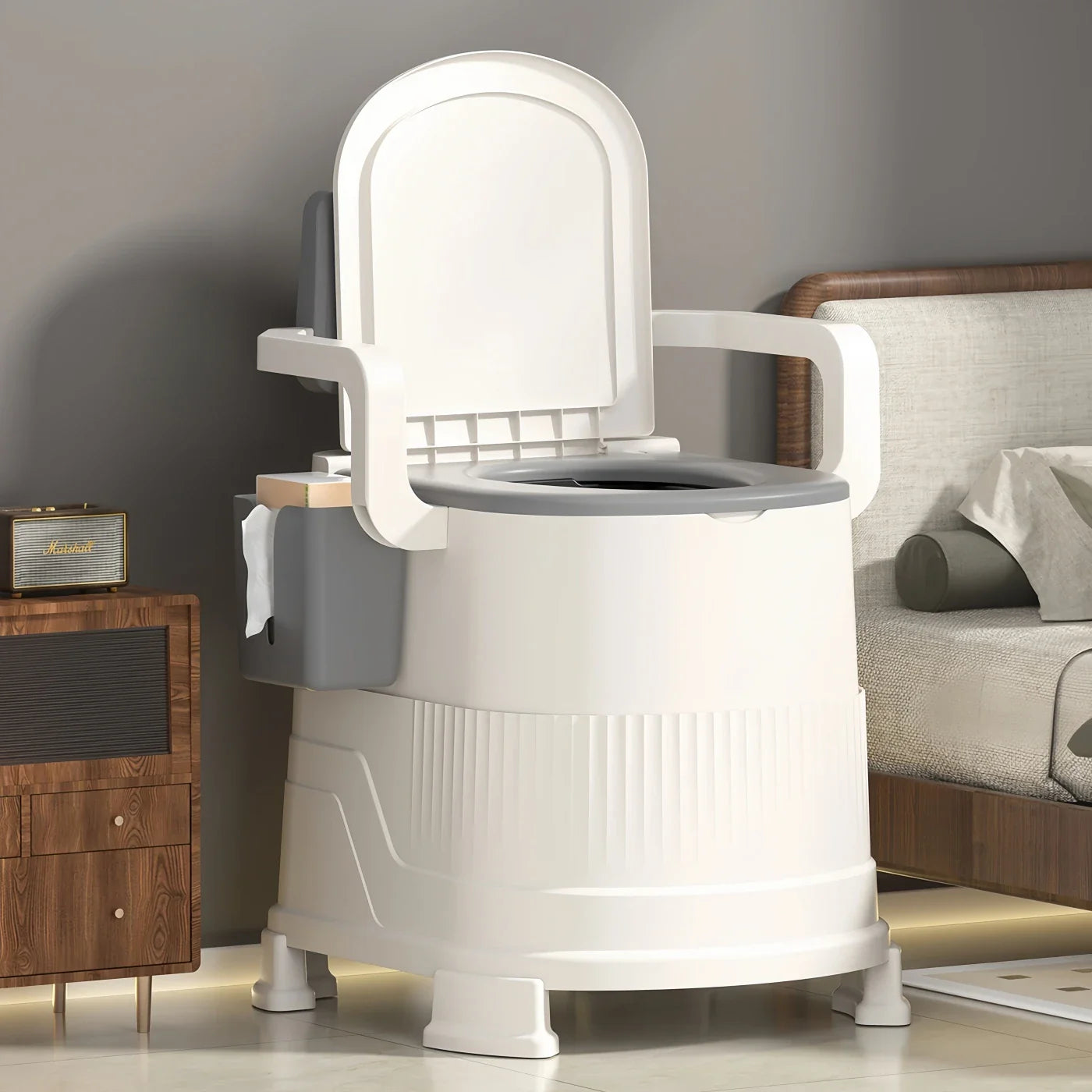 Portable Travel Toilet Chair for Adults Odor-proof, Easy-to-Clean Sanitary Camping Toilet