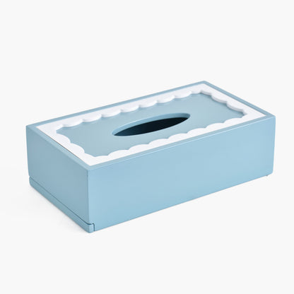Blue Lacquer Rectangle Tissue Box