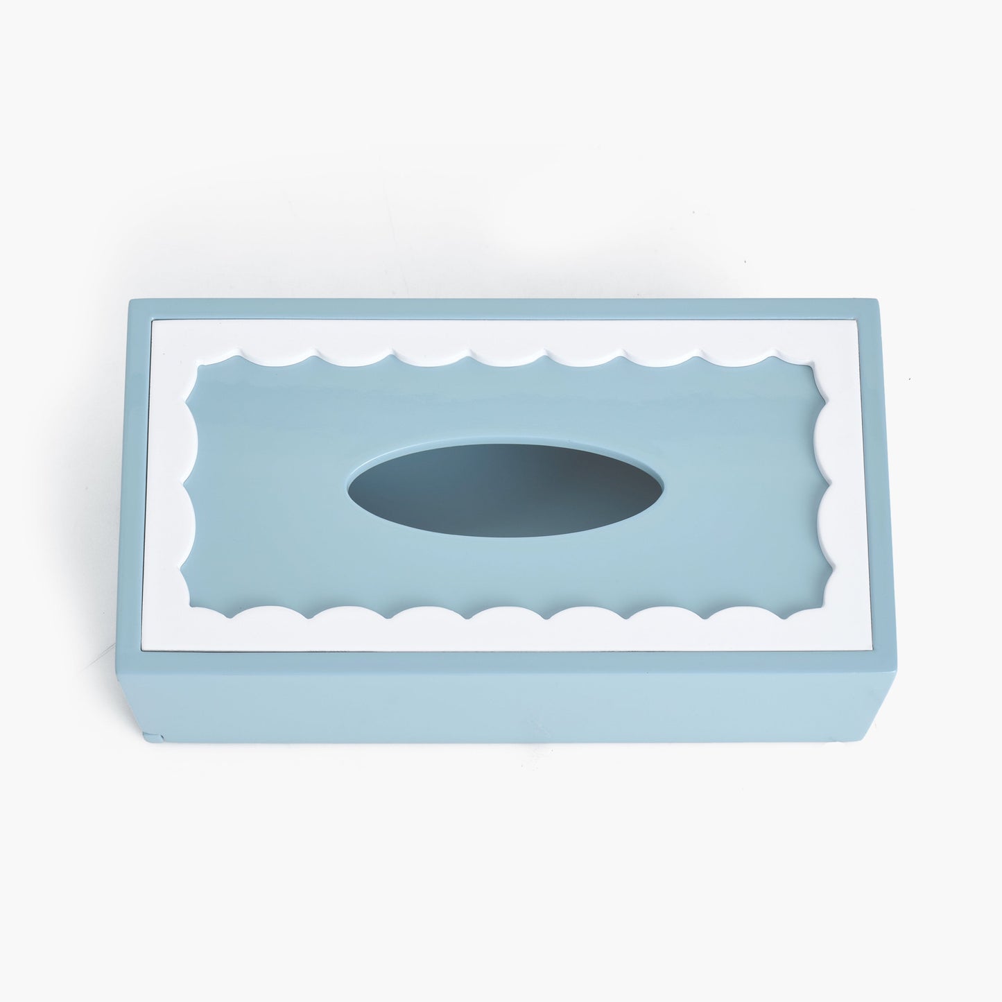Blue Lacquer Rectangle Tissue Box