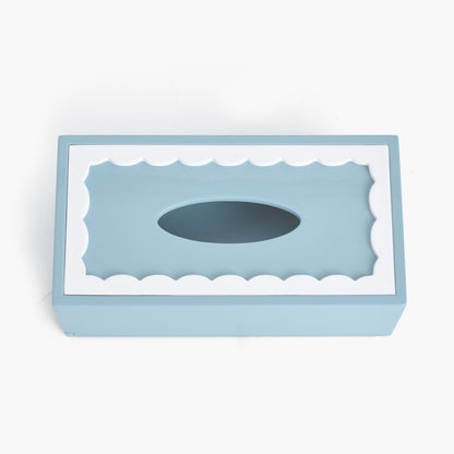 Blue Lacquer Rectangle Tissue Box