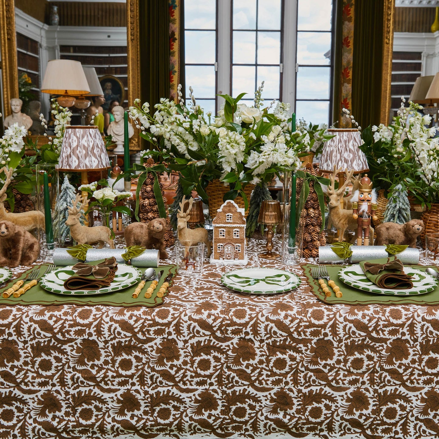 Green & Chocolate Katherine Placemats (Set of 4)