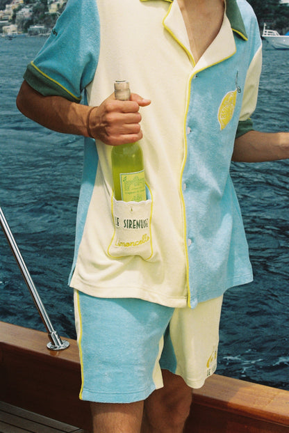 'Le Sirenuse' Limoncello Cabana Shorts (Color Block)