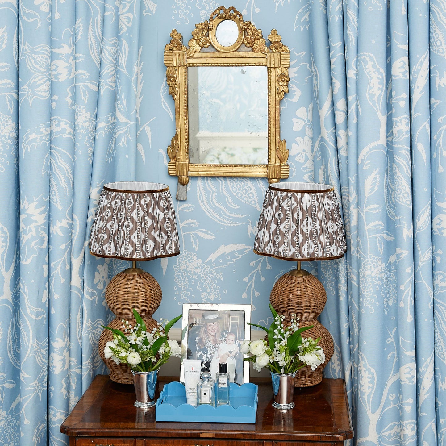 Chocolate Ikat Lampshade (30cm)