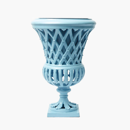 Adelaide Blue Lattice Urn & Pedestal