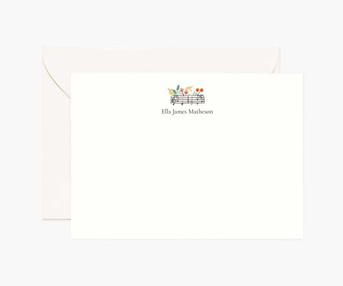 Arts Personalized Stationery  - Music Notes