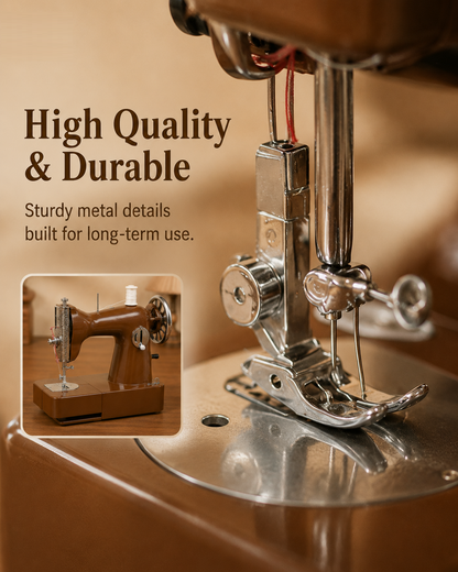 Retro Mini Sewing Machine | Compact Electric Sewing Kit for Clothing Repair, DIY Craft & Home Decoration