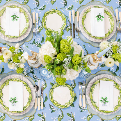 White Lily of the Valley Linen Napkins (Set of 4)