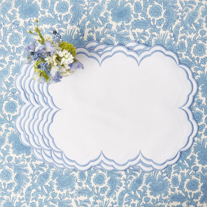 White Serena Placemats & Napkins (Set of 4)