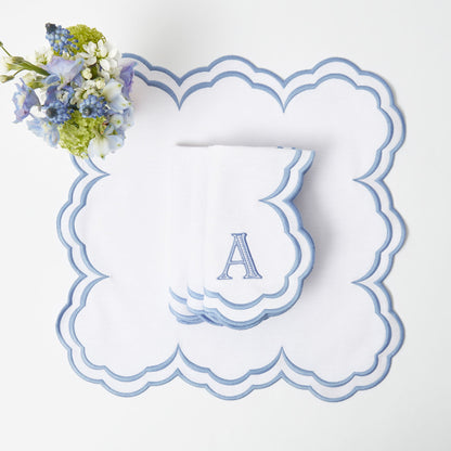 White Serena Placemats & Napkins (Set of 4)