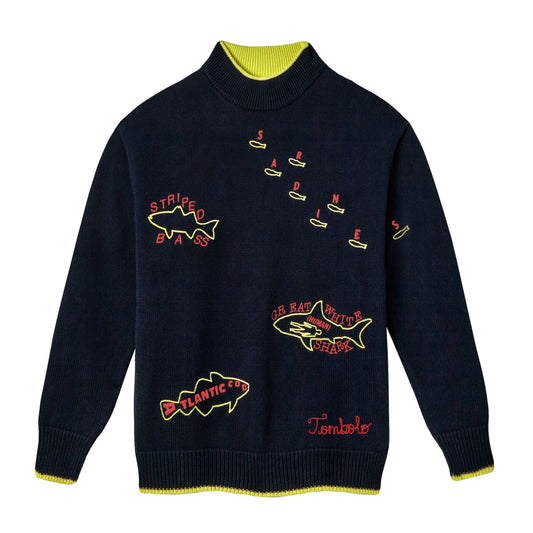 Customizable 'Fishes of the North Atlantic' Sweater