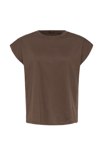 Soft Cotton Muscle Tee | Coffee