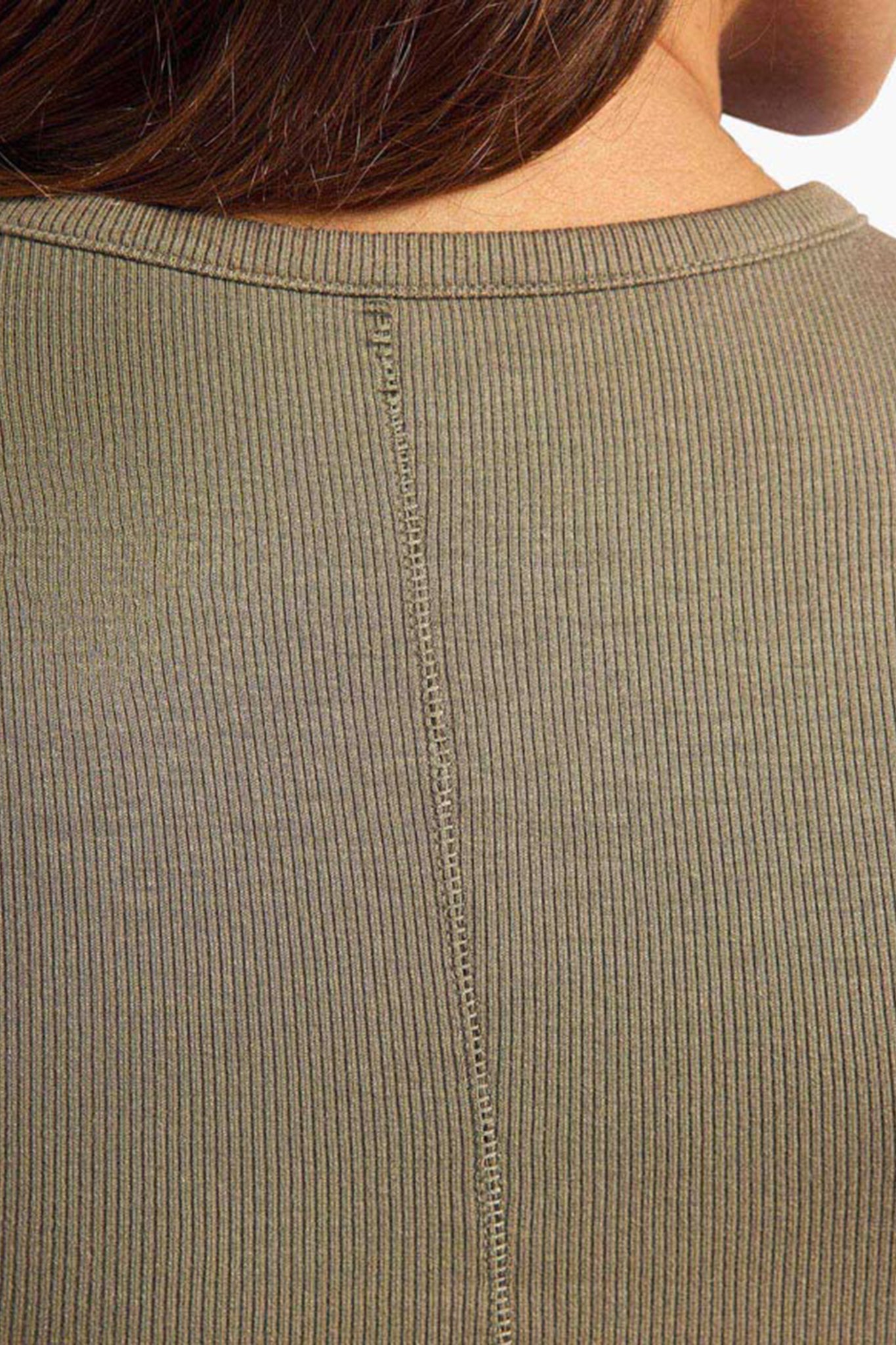 Slinky Rib Tee | Olive
