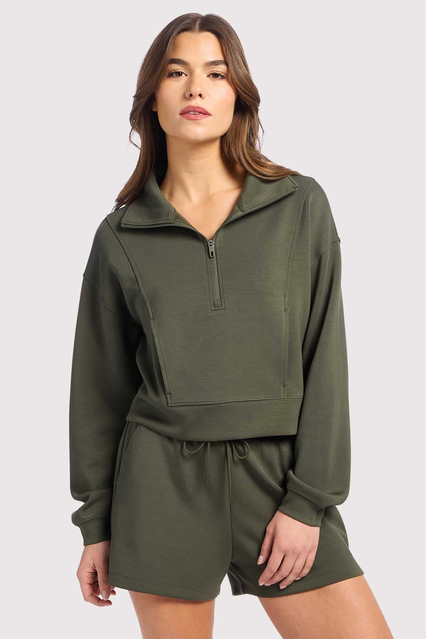 Soft Motion Quarter-Zip | Darkest Olive