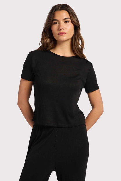Heart Pointelle Pajama Tee