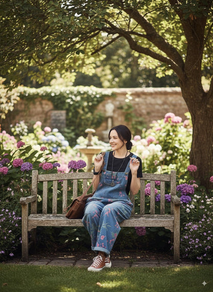 Boho Style Floral Print Denim Overalls for Women | Eva Trends