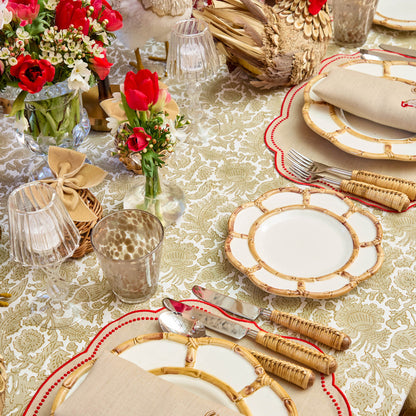 Petal Bamboo Ceramic Starter Plate