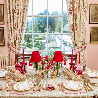 Putty & Red Eloise Linen Placemats (Set of 4)