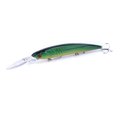 Minnow Wobbler Fishing Lure – 14.5cm, 13g, 1.8-2.7m Depth, Bass Carp Pike, 6 Colors + 6-Pack