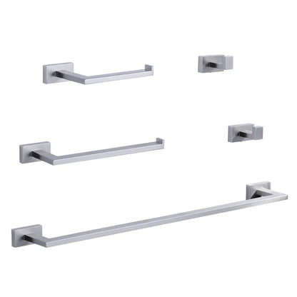 5 Piece Hotel Home Bathroom Accessories Set Brushed Gold Towel Bar/Hand Towel Holder/Hooks Bathroom Hardware Set