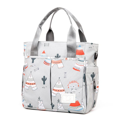 2026 New High Quality Cartoon Printing Mommy Shoulder Bag Waterproof Large Capacity Baby Bags