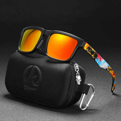 KDEAM Classic Square Sunglasses Men Women Category 3 Polarized Sun Glasses Unique Frame Surface Eyewear With Case Box KD332