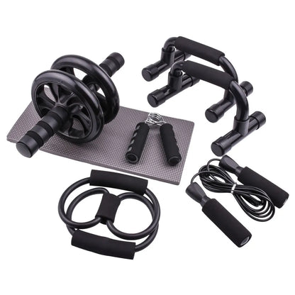 Abdominal Exercise Wheel Roller Exercise Power Roller Wheel Roller Set Mat Manufacturer Yoga Wheel Set