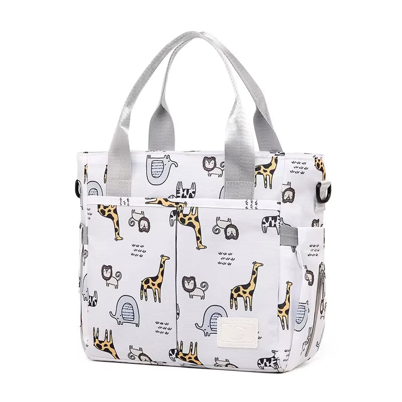 2026 New High Quality Cartoon Printing Mommy Shoulder Bag Waterproof Large Capacity Baby Bags
