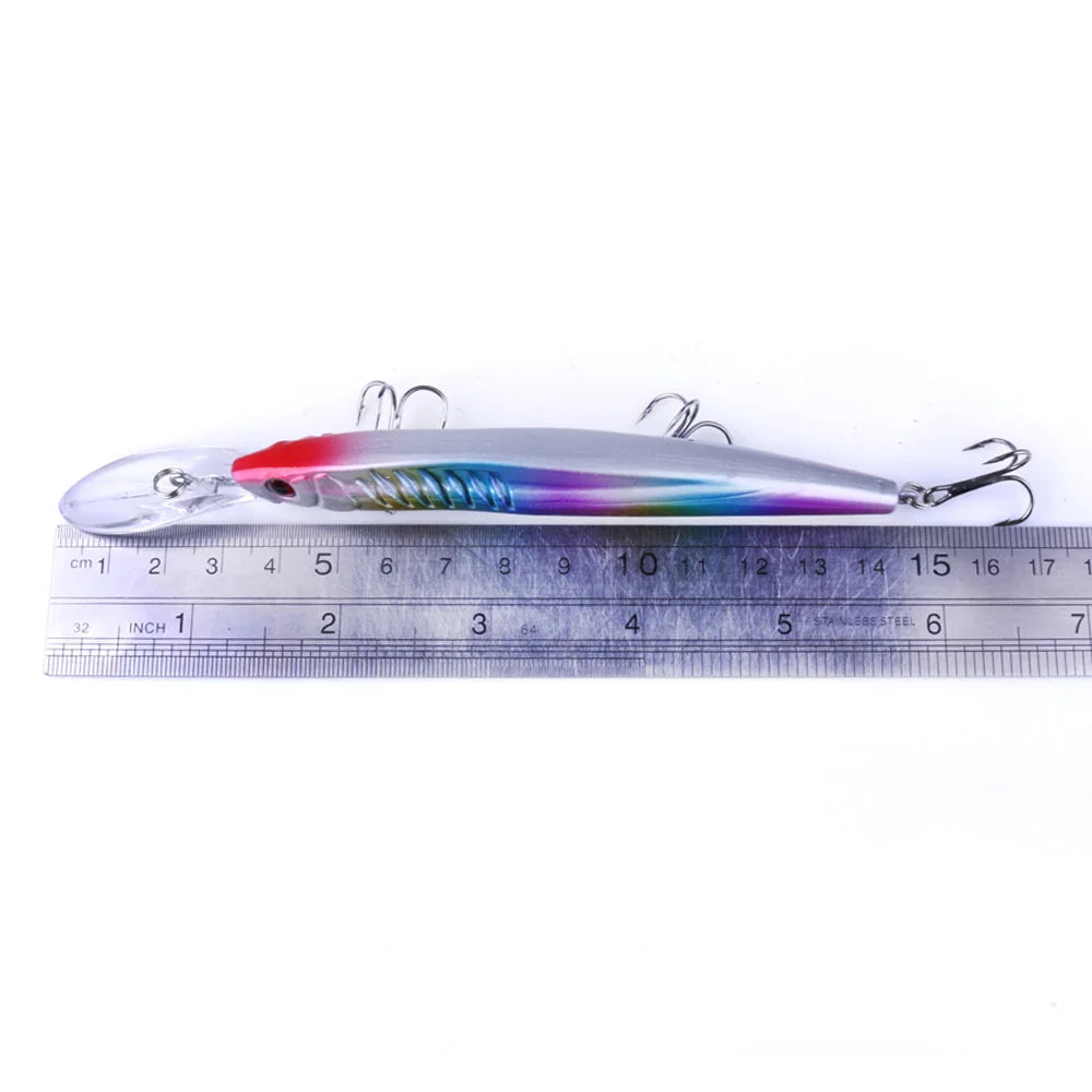 Minnow Wobbler Fishing Lure – 14.5cm, 13g, 1.8-2.7m Depth, Bass Carp Pike, 6 Colors + 6-Pack