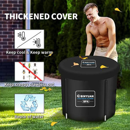 90cm Large Inflatable Ice Bath Tub With 5 Layer Insulation for Cold Plunge Recovery Premium Portable Bathtub