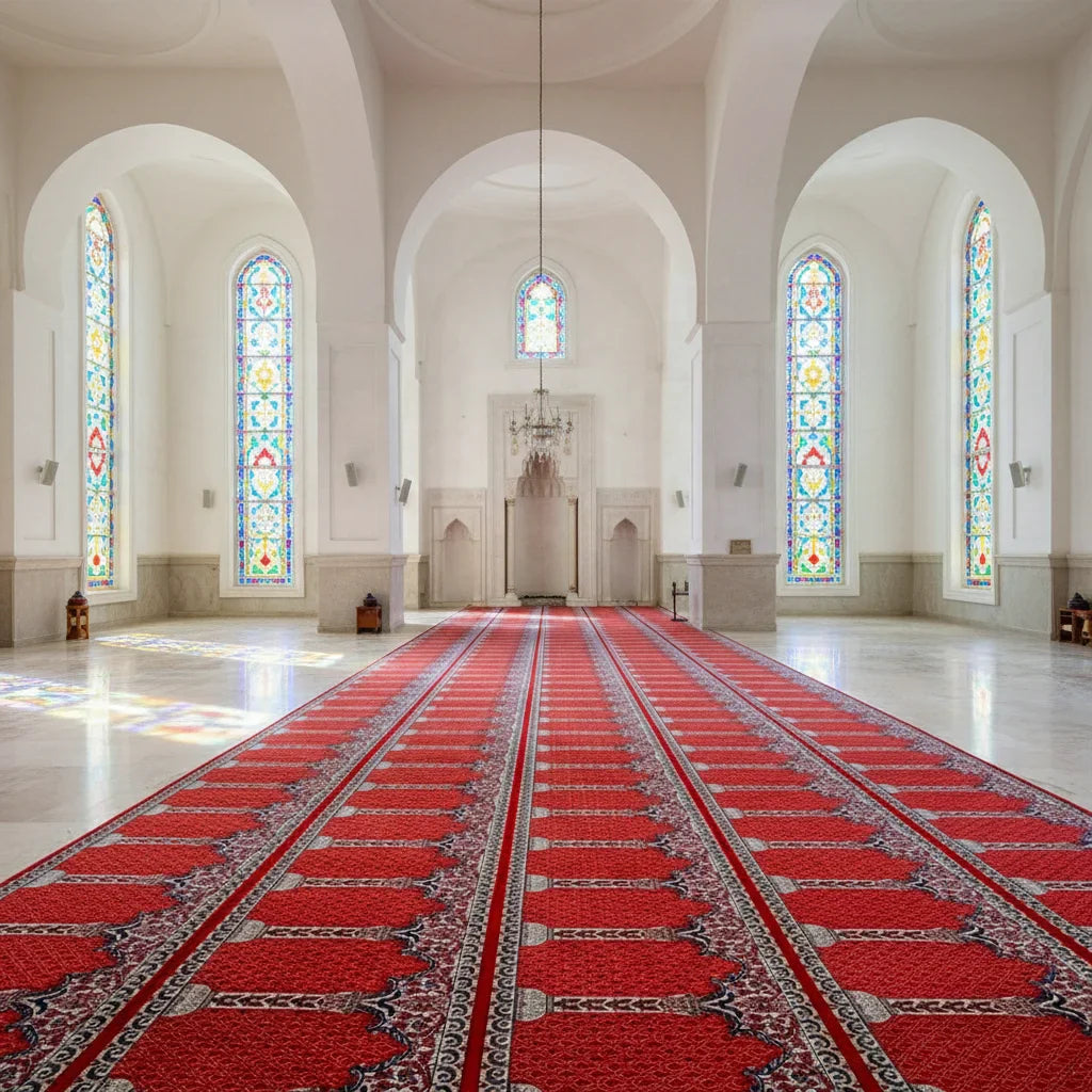 Cheap Muslim Mosque Prayer Carpet for Women Jacquard and Cut Pile Persian Style Prayer Carpet Rug