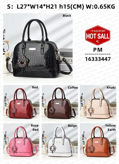 2025 New Style Customised PU Leather Women's Handbag Zipper Closure Casual Tote with Logo Ladies Hand Bags