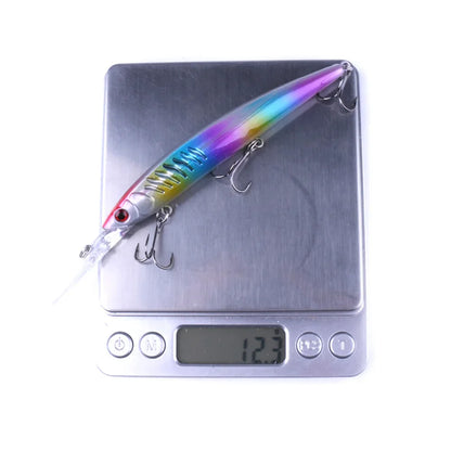 Minnow Wobbler Fishing Lure – 14.5cm, 13g, 1.8-2.7m Depth, Bass Carp Pike, 6 Colors + 6-Pack