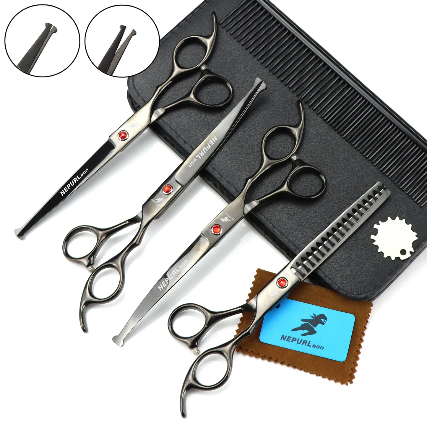 7 Inch Pet Scissors Set Pet Baby Head Scissors Set Multicolor High Class Pet Scissors PTS-053