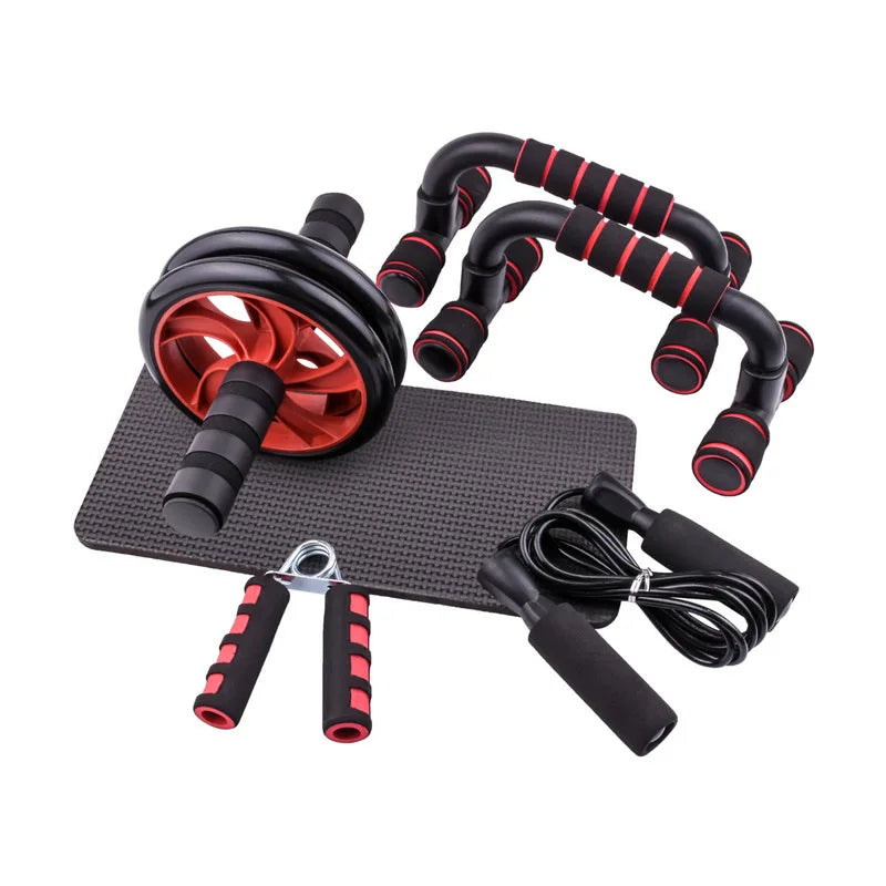 Abdominal Exercise Wheel Roller Exercise Power Roller Wheel Roller Set Mat Manufacturer Yoga Wheel Set