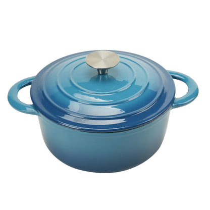 2.6 L Enameled Cast Iron Stock Pot with Lid Pot Cast Iron Dutch Oven