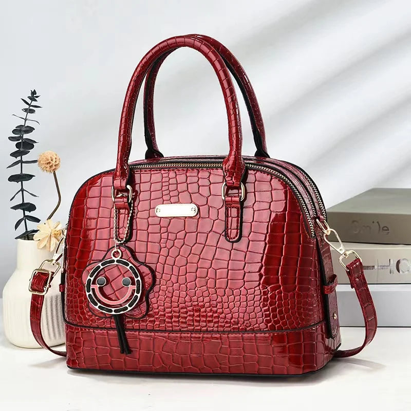 2025 New Style Customised PU Leather Women's Handbag Zipper Closure Casual Tote with Logo Ladies Hand Bags