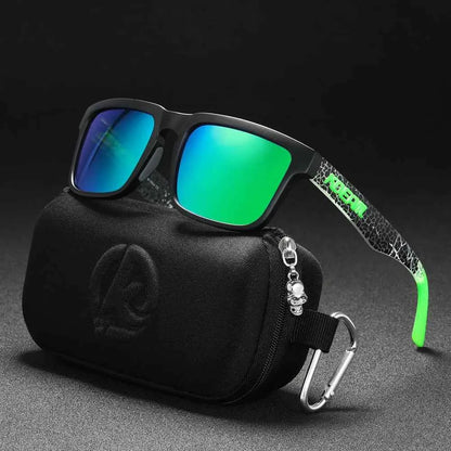 KDEAM Classic Square Sunglasses Men Women Category 3 Polarized Sun Glasses Unique Frame Surface Eyewear With Case Box KD332