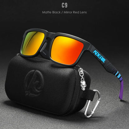 KDEAM Classic Square Sunglasses Men Women Category 3 Polarized Sun Glasses Unique Frame Surface Eyewear With Case Box KD332