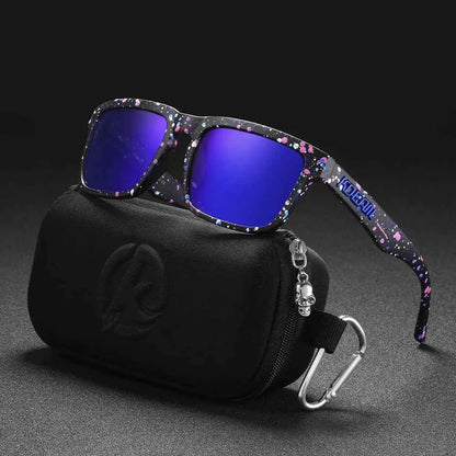 KDEAM Classic Square Sunglasses Men Women Category 3 Polarized Sun Glasses Unique Frame Surface Eyewear With Case Box KD332