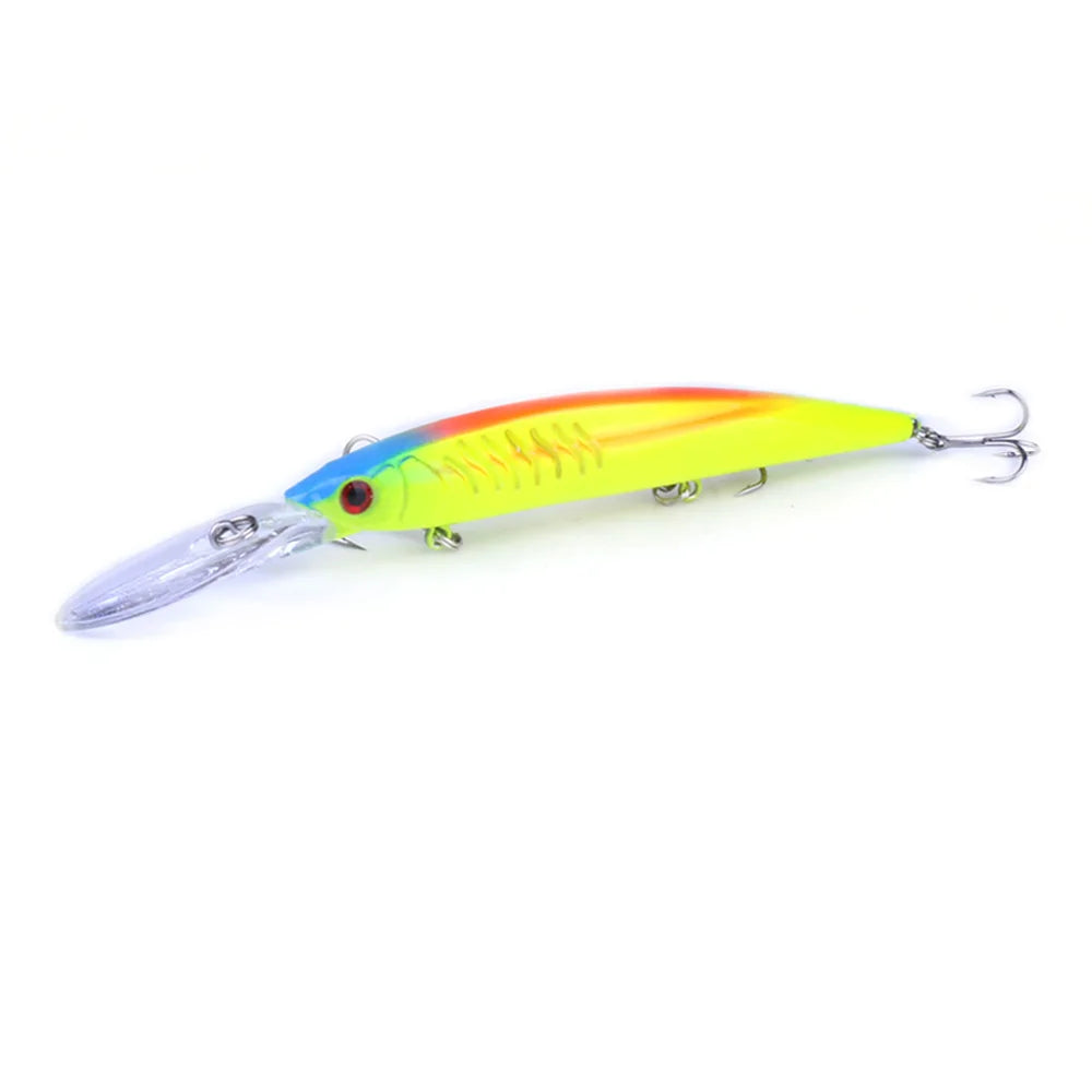 Minnow Wobbler Fishing Lure – 14.5cm, 13g, 1.8-2.7m Depth, Bass Carp Pike, 6 Colors + 6-Pack