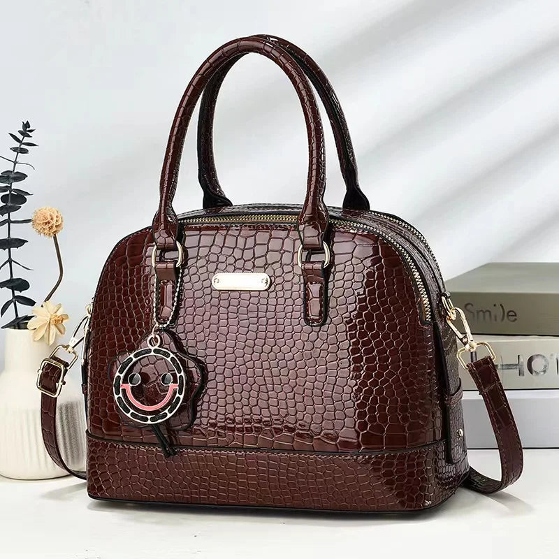 2025 New Style Customised PU Leather Women's Handbag Zipper Closure Casual Tote with Logo Ladies Hand Bags