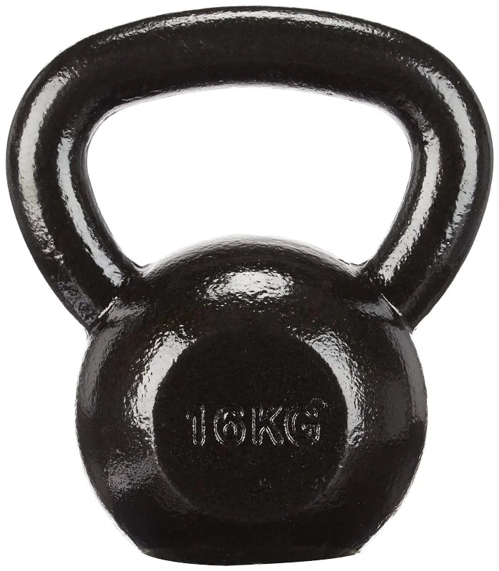 25LB Single  Kettlebell Weights Cast Iron/Kettlebells Powder Coated - Strength Training Home Gym  Full-body Exercises