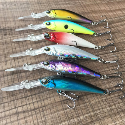 Floating Minnow Fishing Lure – 9cm, 5.8g, Crankbait Wobbler, 6 Colors, Bass & Pike